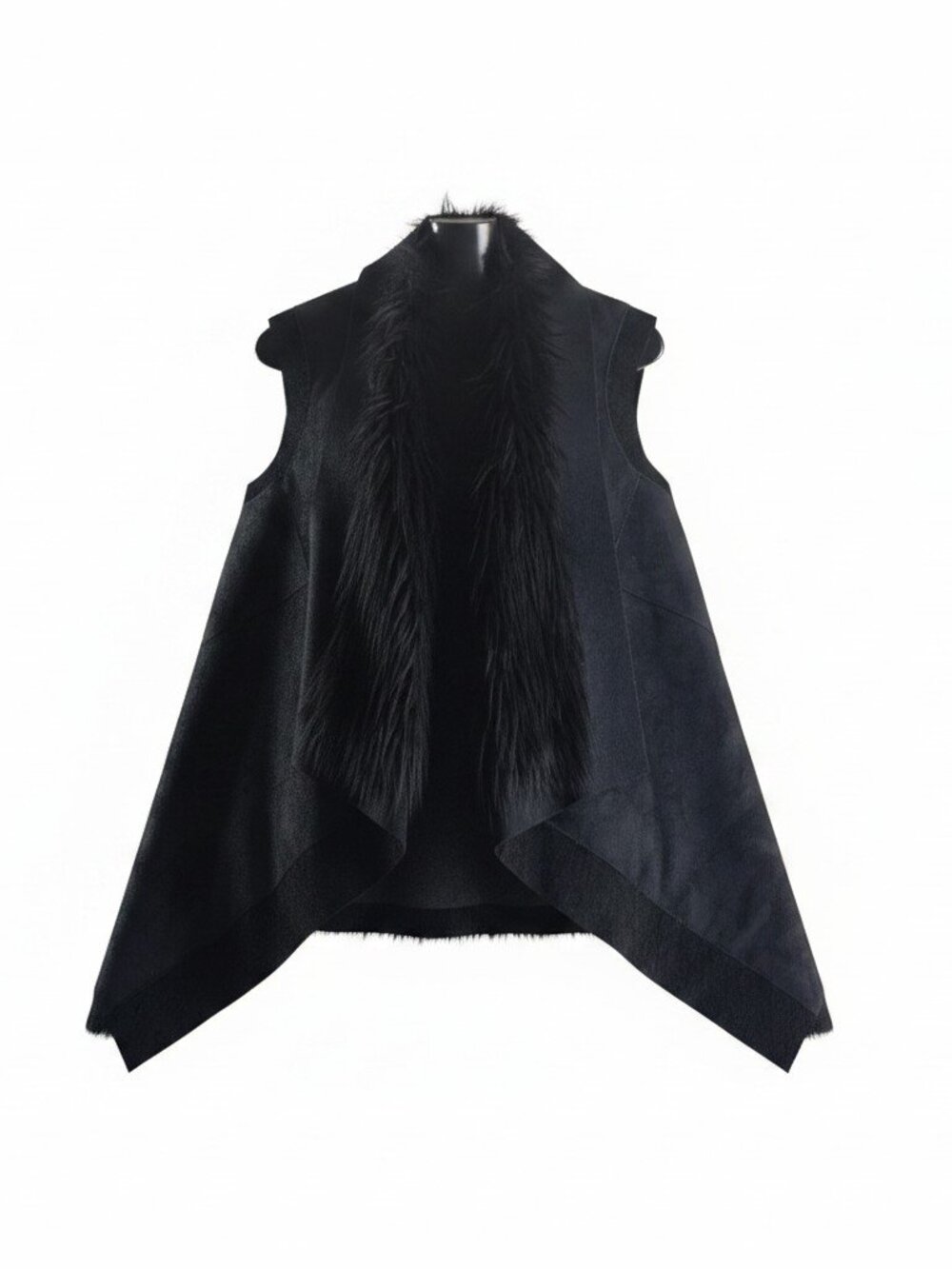Michael Kors Women's Faux Suede Fur Vest | Black | Size M